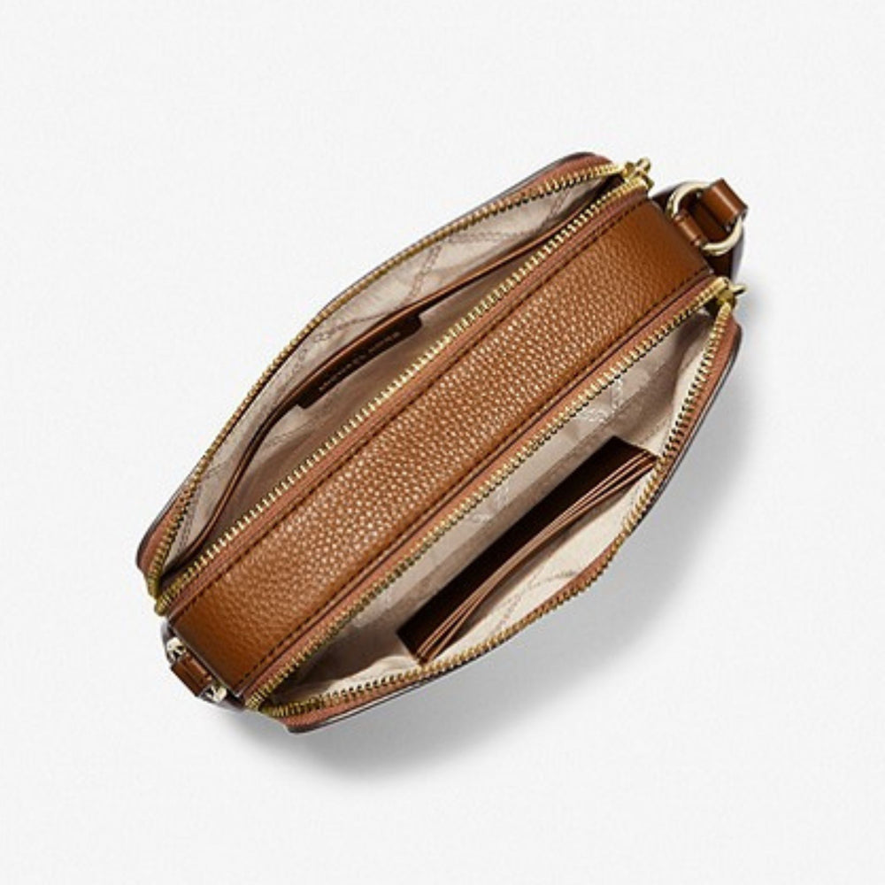 Michael Kors JET SET Small Pebbled Leather Double Zip Camera Bag