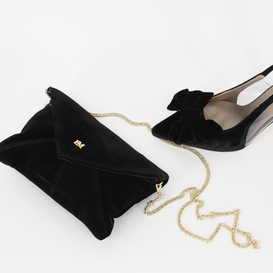 Pedro Miralles MOS Black Envelope Clutch