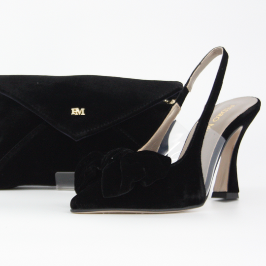 Pedro Miralles MOS Black Envelope Clutch