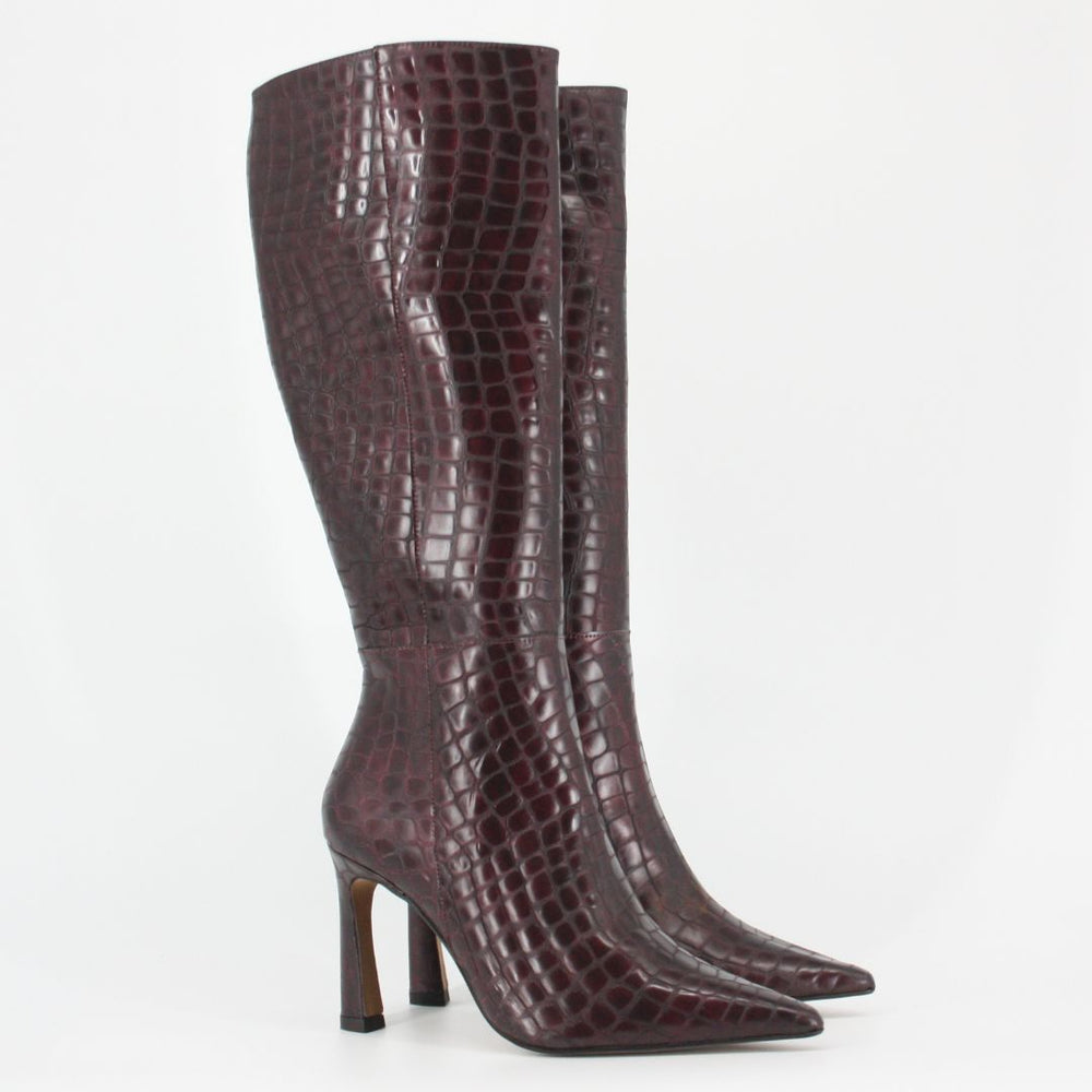 Angel Alarcon LALTA Burgundy Knee High Boots