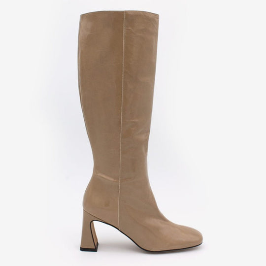 Angel Alarcon JATA Taupe Patent Knee-High Boots
