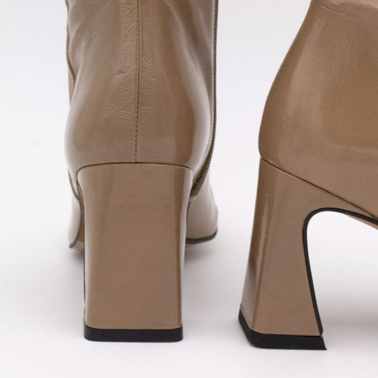 Angel Alarcon JATA Taupe Patent Knee-High Boots