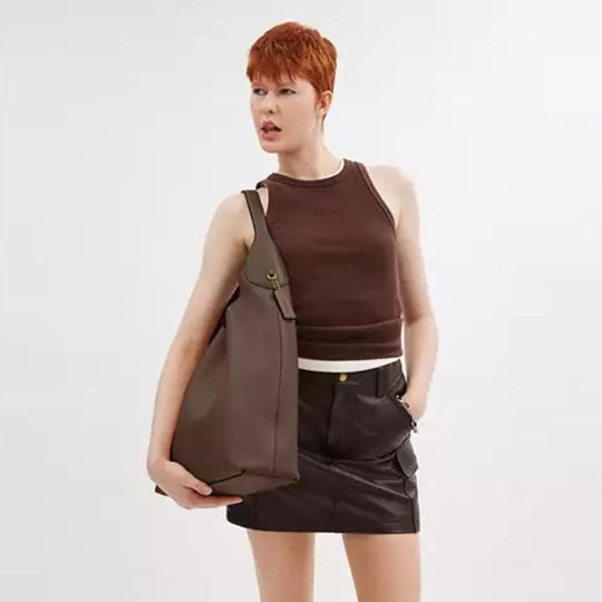 Coach BROOKLYN Brass/Dark Stone Shoulder Bag 39