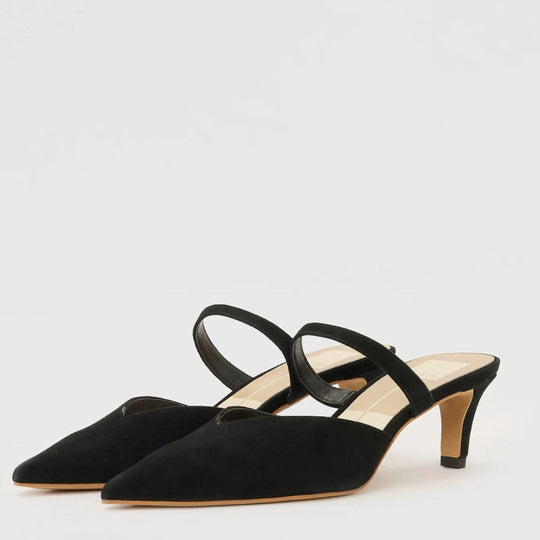 Dolce Vita KANIKA Black Onyx Suede Mid Heel