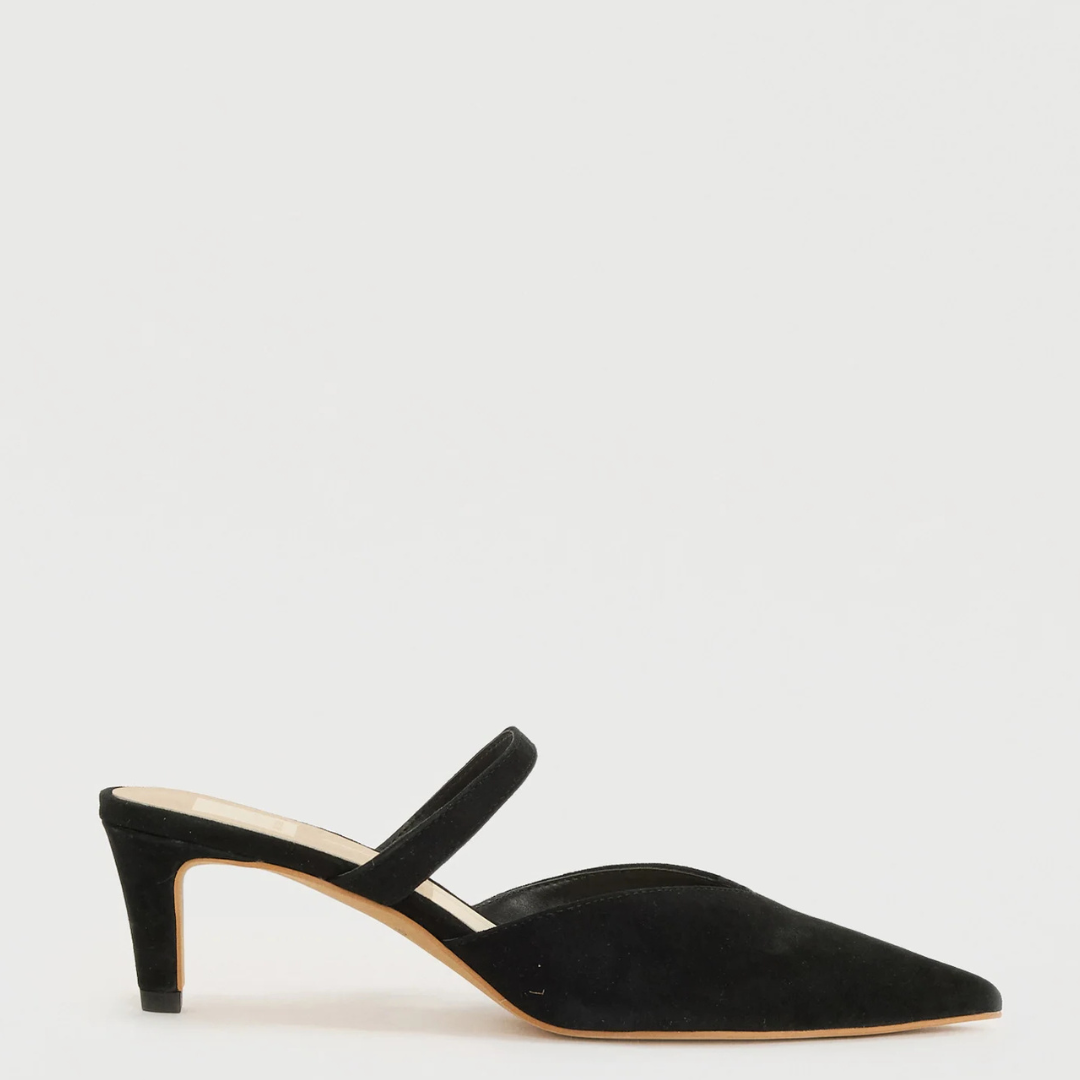 Dolce Vita KANIKA Black Onyx Suede Mid Heel