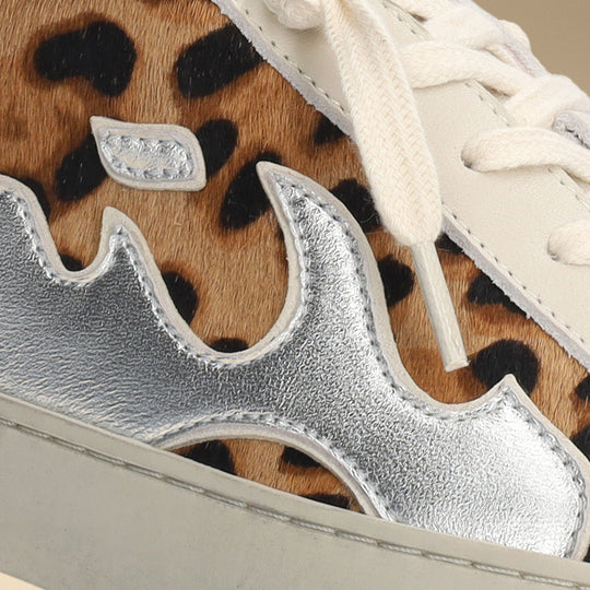 Gamin DOPAMINE Leopard and Olive Trainers