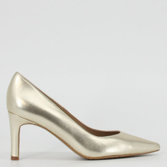 Gerry Mc Guire's EVIE Gold Leather Heels