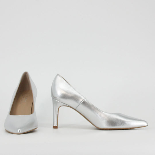 Gerry Mc Guire's EVIE Silver Leather Heels