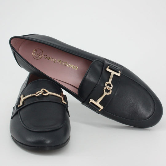 Gerry Mc Guire's PORTO Navy Leather Loafers