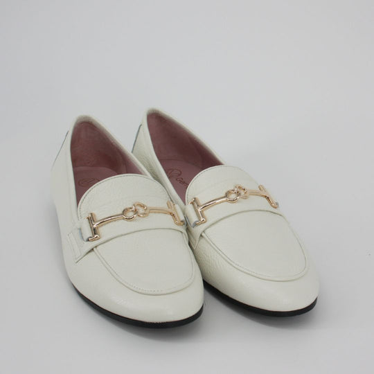 Gerry Mc Guire's PORTO White Leather Loafers