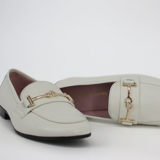 Gerry Mc Guire's PORTO White Leather Loafers