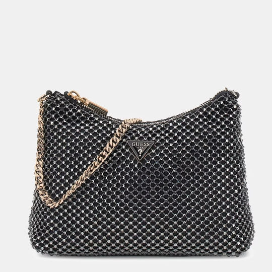 Guess ZALINA Black Mesh Mini Crossbody