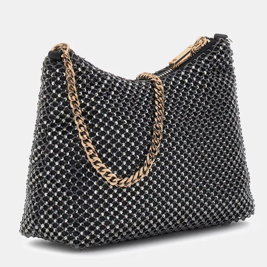Guess ZALINA Black Mesh Mini Crossbody