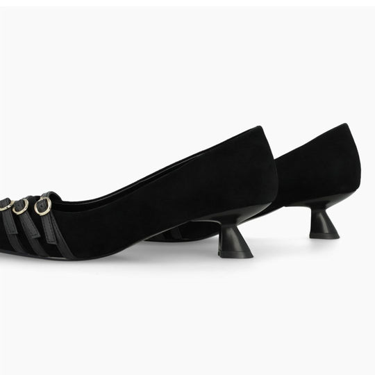 Lodi A-ROMA Black Suede Courts