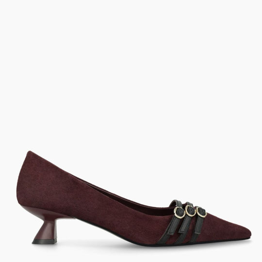 Lodi A-ROMA Burgundy Suede Courts