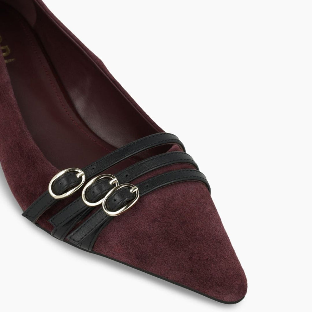 Lodi A-ROMA Burgundy Suede Courts