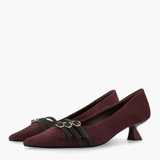 Lodi A-ROMA Burgundy Suede Courts