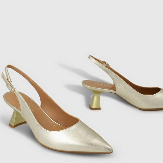 Lodi KAL4420 Gold Sling-Back Pumps