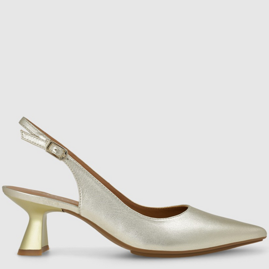 Lodi KAL4420 Gold Sling-Back Pumps