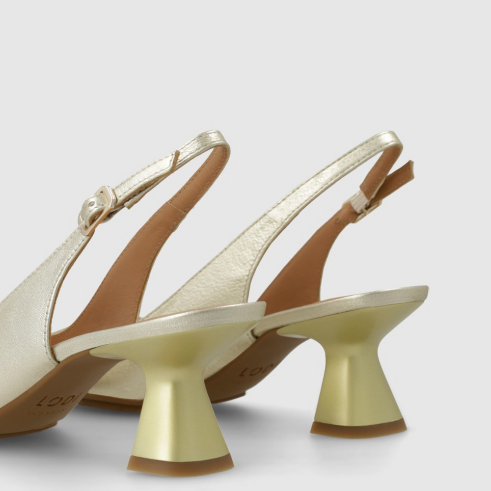Lodi KAL4420 Gold Sling-Back Pumps