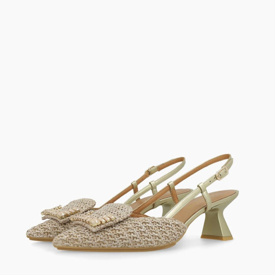 Lodi KYOKO Gold Pumps