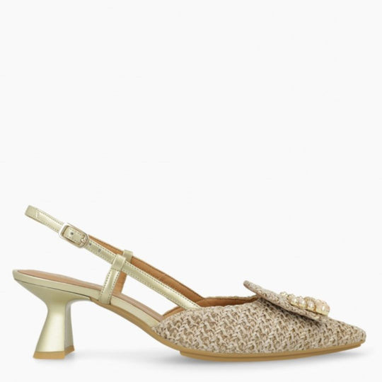Lodi KYOKO Gold Pumps
