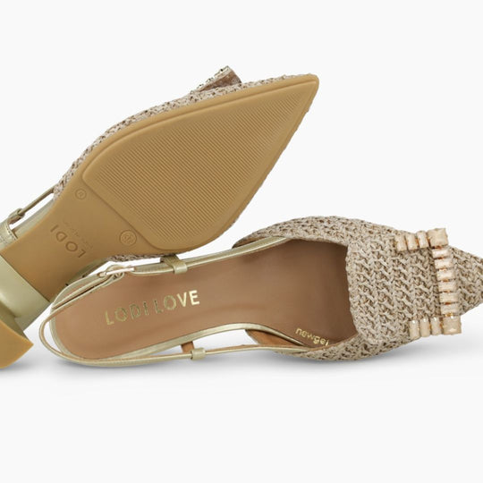 Lodi KYOKO Gold Pumps