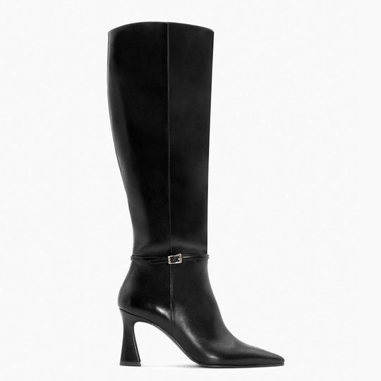 Lodi RALESA Black Knee-high Leather Boots