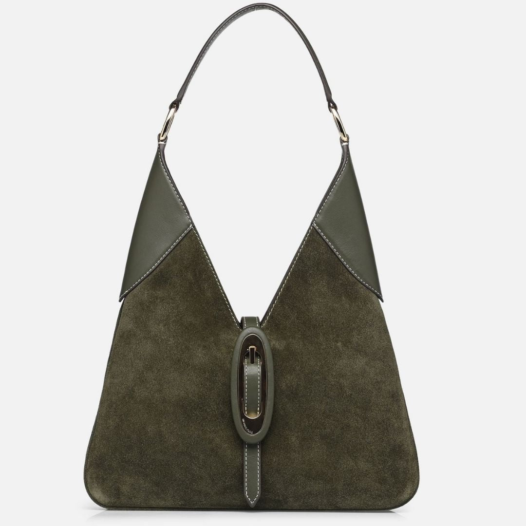 Michael Kors CORNELIA Green Suede Hobo Shoulder Bag – Gerry McGuire's
