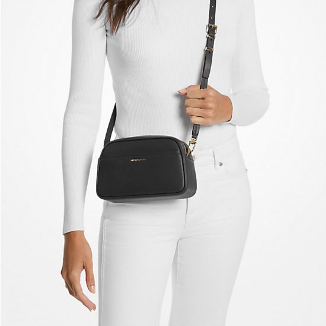 Michael Kors JET SET Czarna torebka typu crossbody z aparatem