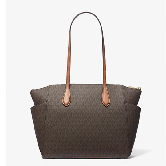 Michael Kors MARILYN Brown/Acorn Logo Tote Bag