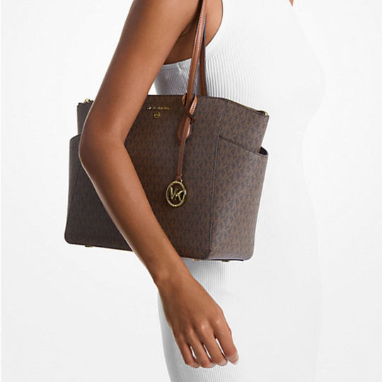 Michael Kors MARILYN Brown/Acorn Logo Tote Bag