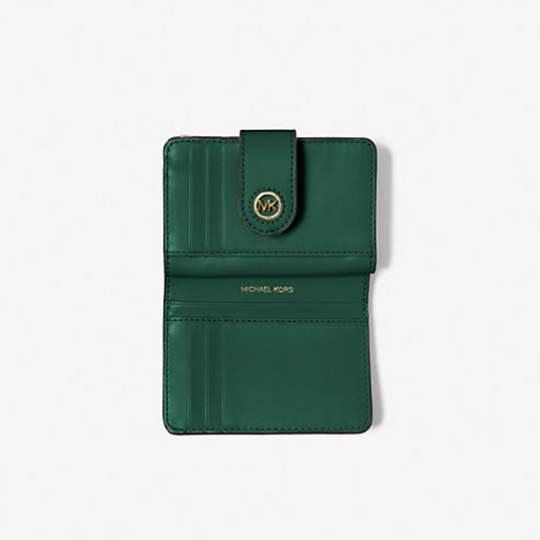 Michael Kors MERCER Small Green Leather Wallet