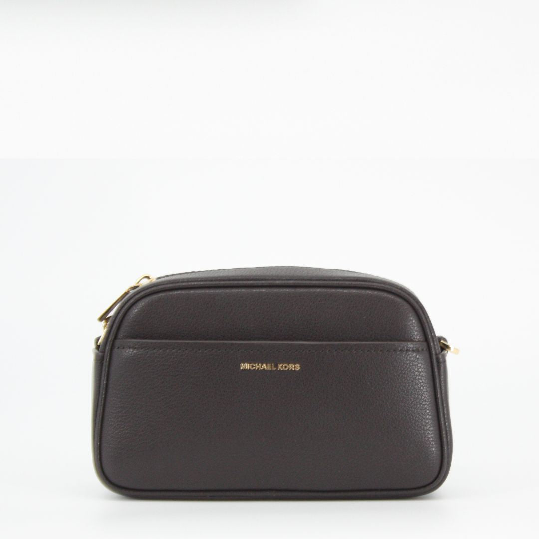 Michael Kors JET SET Chocolate Camera Crossbody Handbag
