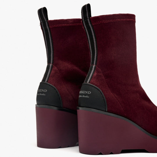 Pedro Miralles NANCY Burgundy Wedge Boots