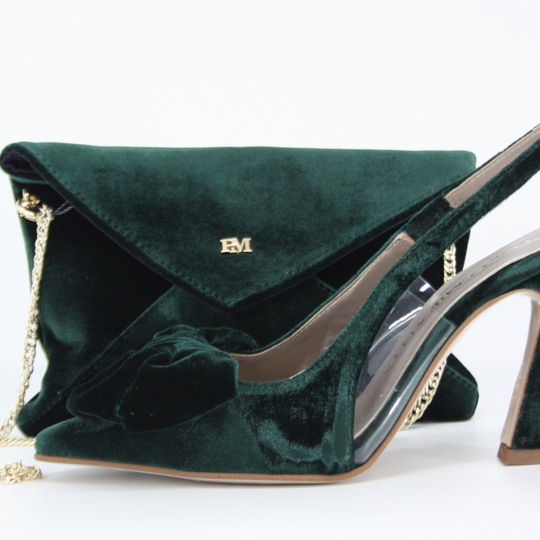 Pedro Miralles MOS Green Envelope Clutch