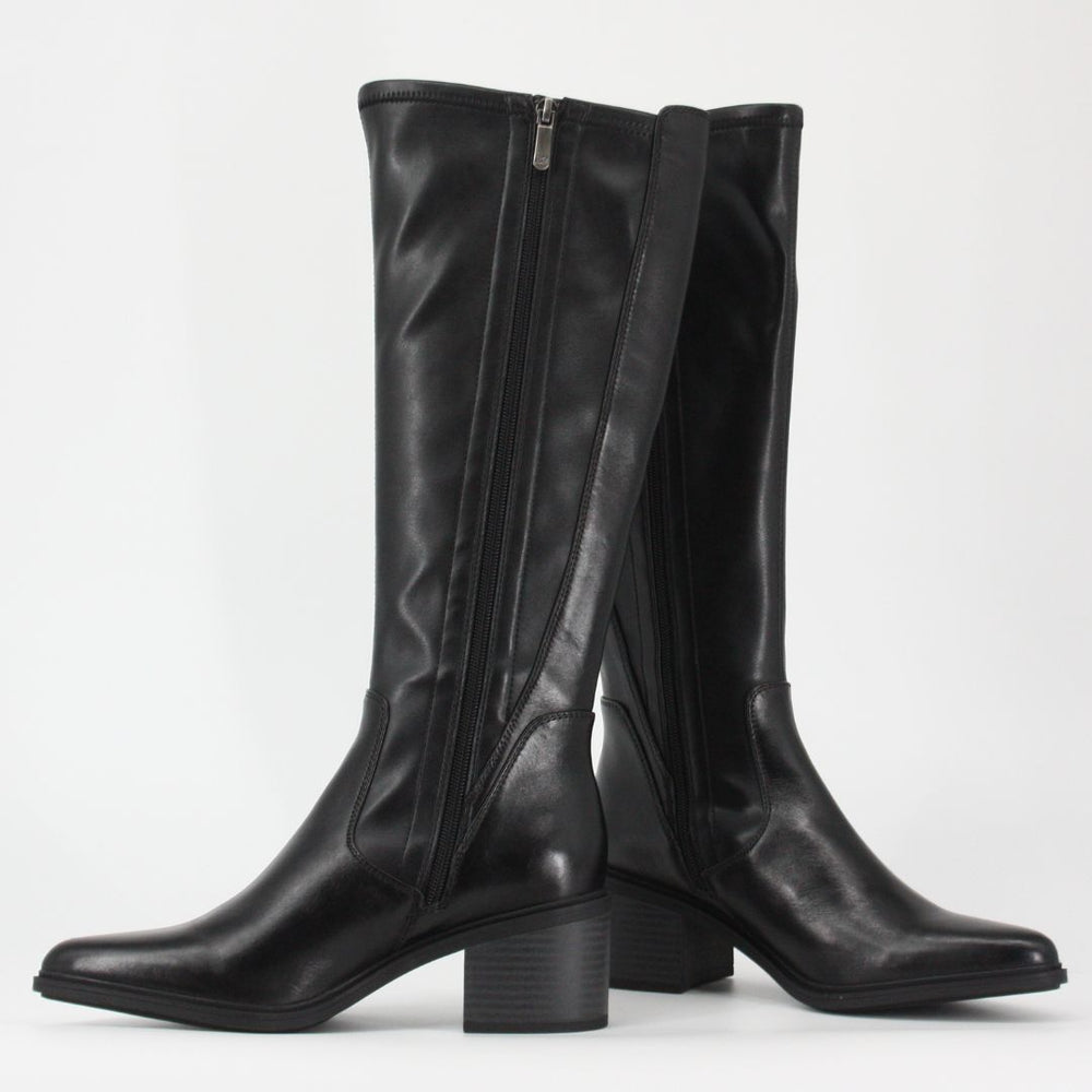 Regarde Le Ciel ELETTRA Black Leather Knee-High Boots
