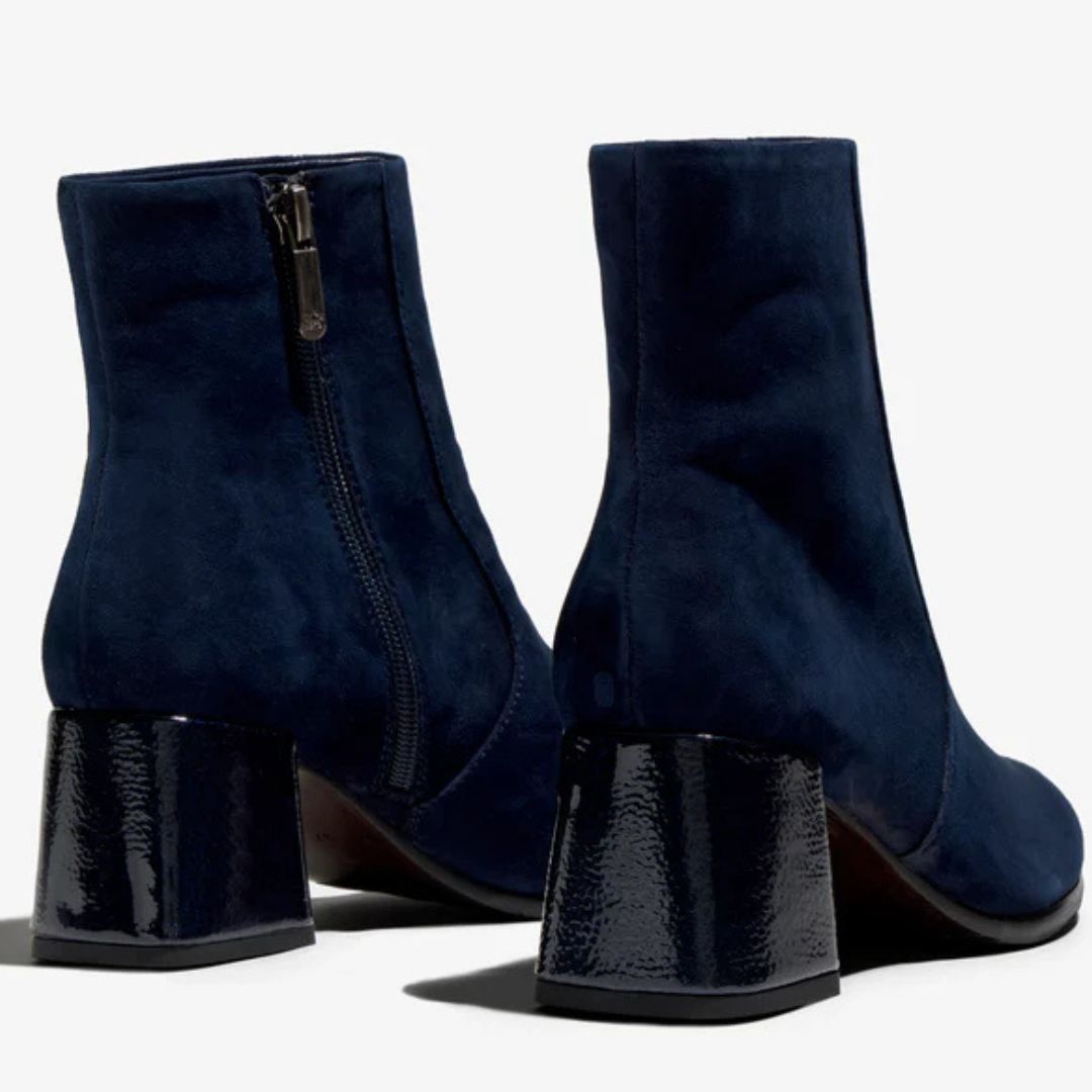 Regarde Le Ciel MILLIE Granatowe zamszowe botki do kostki
