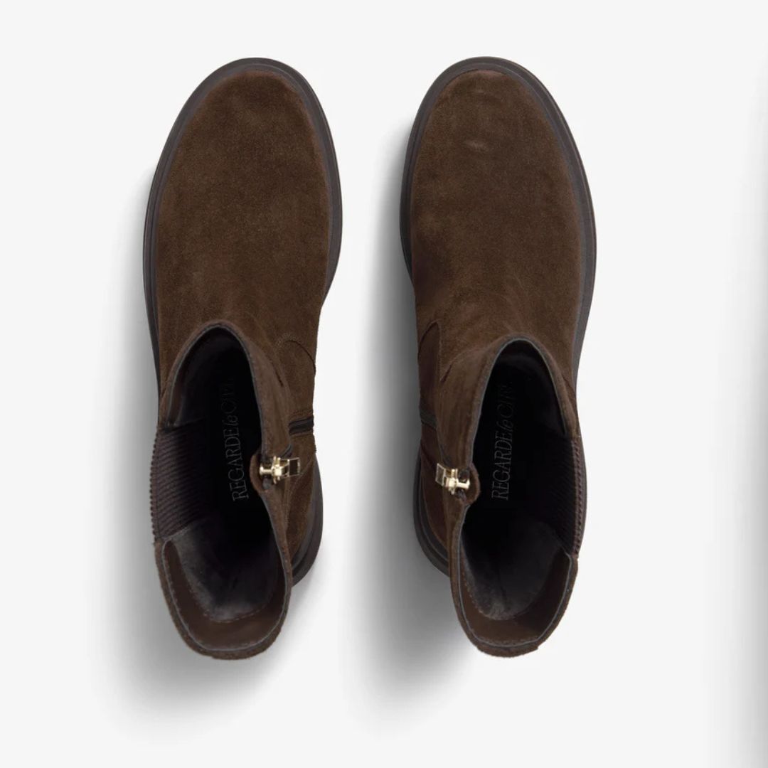 Regarde Le Ciel MILLIE Granatowe zamszowe botki do kostki