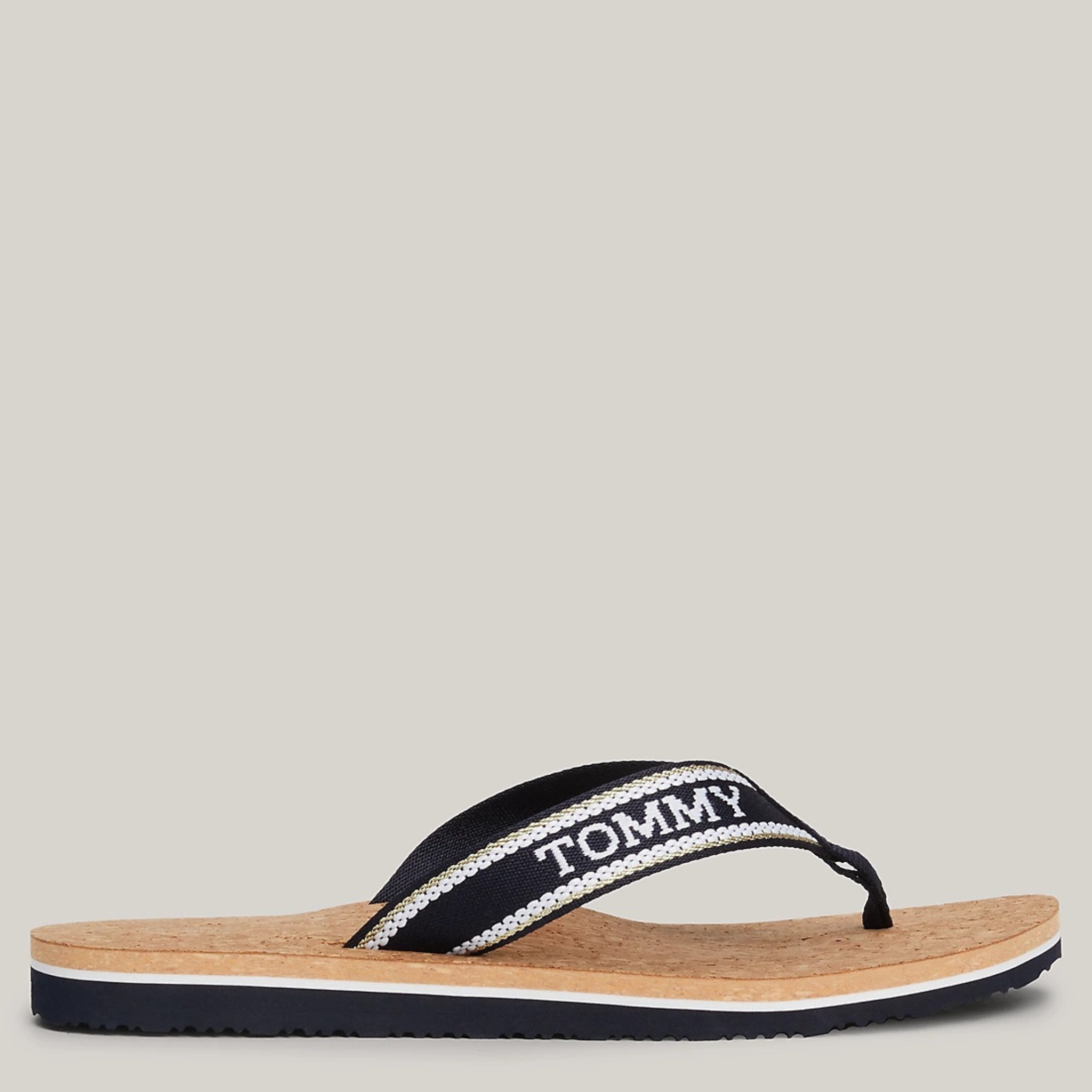 Tommy hilfiger navy flip on sale flops