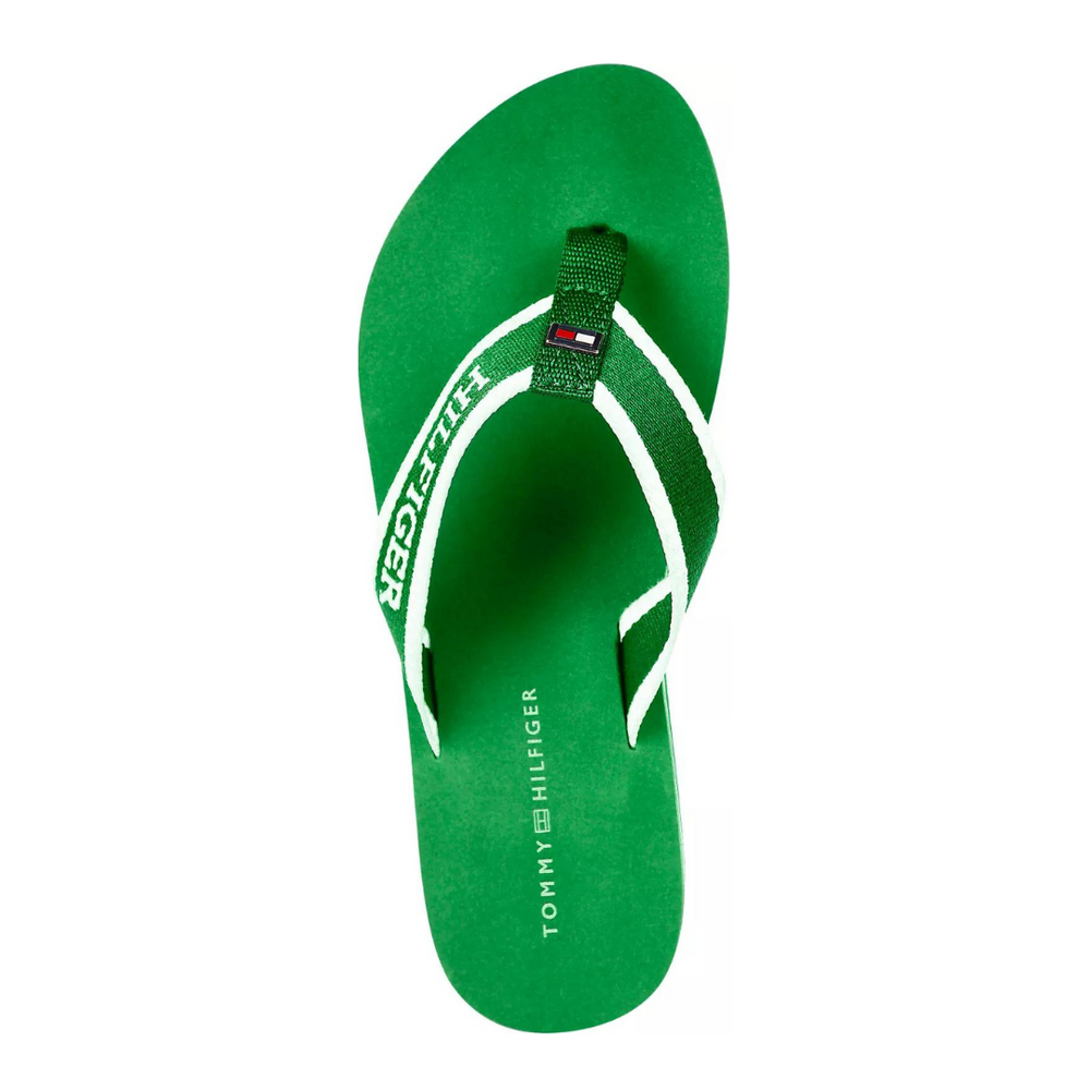 Tommy Hilfiger Webbing Pool Slide Olympic Green Flip-Flops