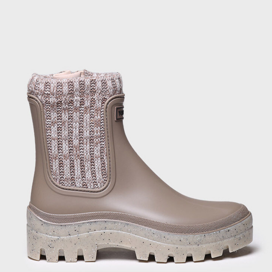 Toni Pons CAMOS Taupe Sock Welly Boots
