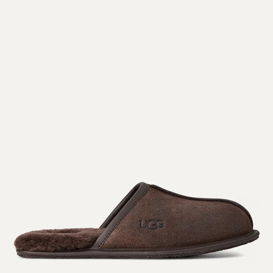 UGG MENS Scuff Leather Distressed Dusted Cocoa Slippers