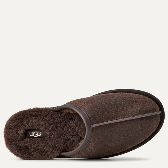 UGG MENS Scuff Leather Distressed Dusted Cocoa Slippers