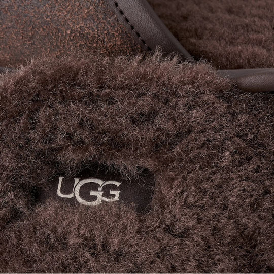 UGG MENS Scuff Leather Distressed Dusted Cocoa Slippers