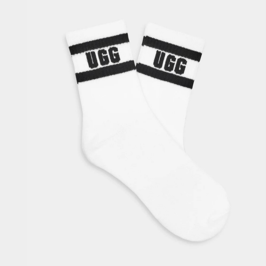 Ugg DIERSON LOGO Quarter Sock White/Black