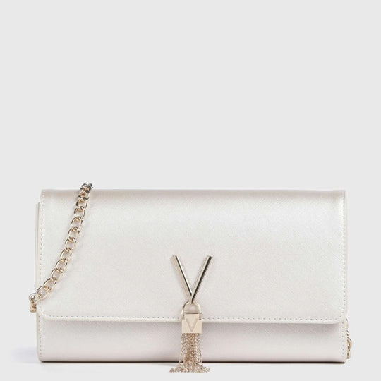 Valentino DIVINA SA Ivory Chain Crossbody Bag