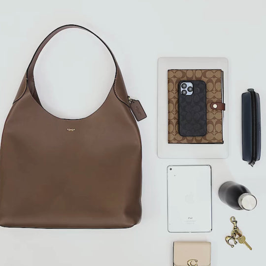 Coach BROOKLYN Brass/Dark Stone Shoulder Bag 39