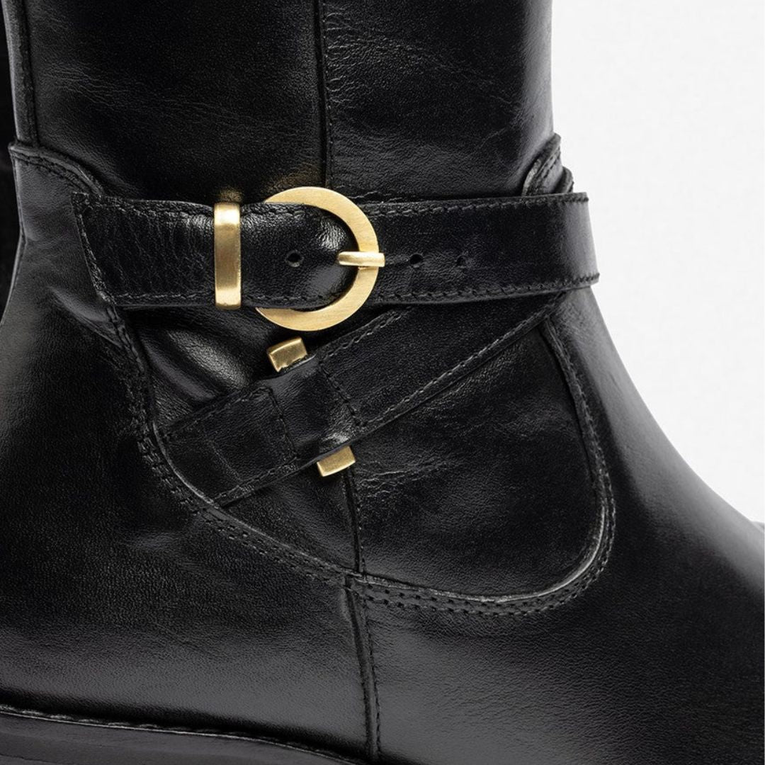 Yokono LEI Black Leather Boots