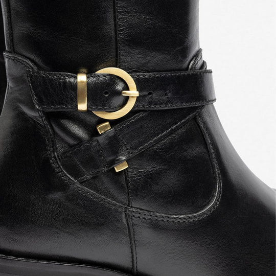 Yokono LEI Black Leather Boots